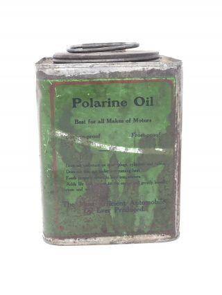 Early 1900’s Rare Polarine 5lb Grease Can - Sinclair / Opaline / Standard Oil 4
