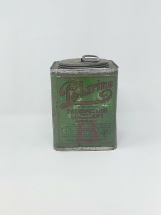 Early 1900’s Rare Polarine 5lb Grease Can - Sinclair / Opaline / Standard Oil 5