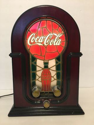13” 2001 Coca Cola Light Up Wooden & Plastic Jukebox