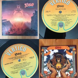 2 X Dio Vinyl Records Sacred Heart And Last In Line Sabbath Rainbow