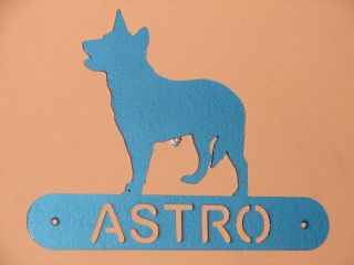Australian Cattle Dog Metal Home Address Sign House