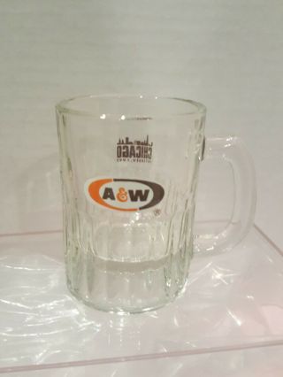 A&w Root Beer Glass Mugs Miniatures.  3 ".  Interbev Chicago 1990.