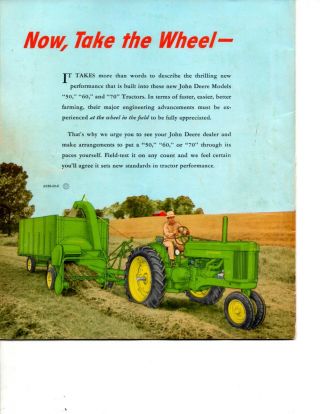 John Deere 50,  60 & 70 Tractors,  1953 2