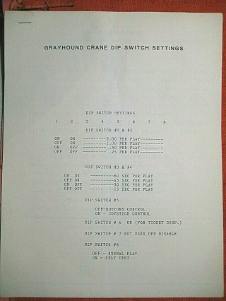1987 Grayhound Skill Crane Dip Switch And Wiring Harness Guides