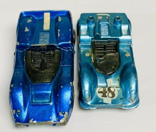 Hot Wheels Redline Lt.  Blue Chaparral & Blue McLaren M6A 4