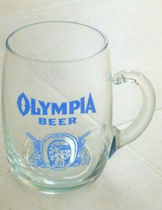 Olympia Tumwater Beer 1/2 Litter 1904 CERAMIC MUG and GLASS MUG RARE and 2