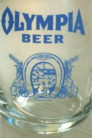 Olympia Tumwater Beer 1/2 Litter 1904 CERAMIC MUG and GLASS MUG RARE and 4