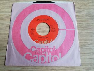 The Beatles 45 Record And I Love Her Capitol 1976