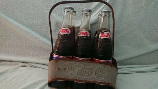 Vintage Pepsi Cola Bottle Carrier 6 Pack
