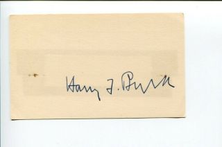 Harry F.  Byrd Sr Va Virginia Governor Us Senator Congress Signed Autograph