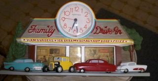 Coca - Cola Family Drive In Diner 3d Wall Clock 21 " Burwood Usa 1988 Vintage