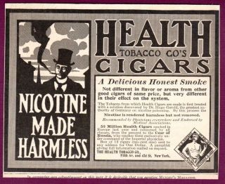 Antique Ad Health Tobacco Co 