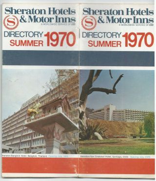 Sheraton Hotels & Motor Inns Directory 1970 - Vintage Travel Brochure