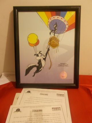 Ascent Of Love Serigraph Cell Chuck Jones Pepe Le Pew Framed With