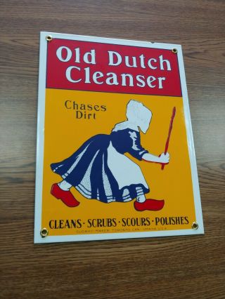 Old Dutch Cleanser Enamel Sign/laundry Room Sign