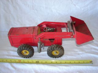 Vintage Truck Parts Restore Nylint Construction Loader Payloader Dozer Red Metal
