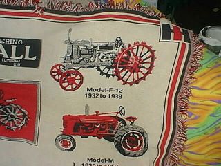 Rare Vintage McCormick Deering Farmall International Harvester Tractor Blanket 3