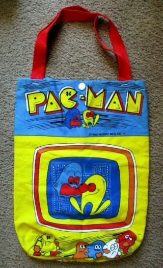 Vintage Pac Man Cloth Bag In 1982 Midway