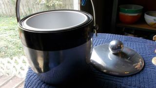 Vintage Mid Century Modern Atomic Kromex Aluminum Ice Bucket