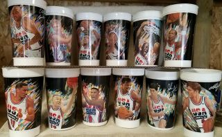 1992 Usa Basketball Olympic Dream Team Mcdonalds Cups Complete Set Of 12 Nba
