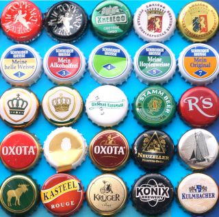 150 Differrent Bottle Beer Soda Crown cork Caps WITH DENTS 3