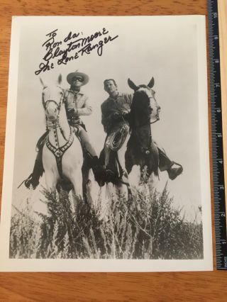 Clayton Moore The Lone Ranger Rare Signed Autograph - A Collectors Must Have