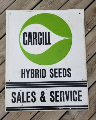 Solid Cargill Hybrid Seeds Sales & Service Sign Farm Agriculture Seed Feed