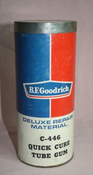 Vtg.  B.  F.  Goodrich Tin/can/cardboard C - 446 Deluxe Tube Gum Tire Repair - Full 2
