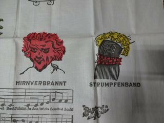 Extremely Rare Schnitzel Bank Song Cloth Banner / Poster Printed by Chase Bag Co 5