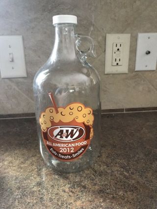 A&w Root Beer 2012 All American Food 1/2 Gallon Bottle With Plastic Cap