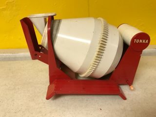 Vintage Tonka 1960 Cement Truck MIXER BED ONLY Red and White 2