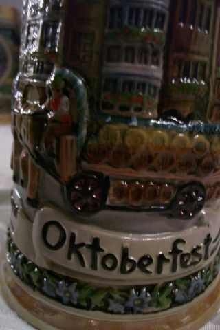Germany,  German, .  75L Beer,  Bier Stein.  E.  H.  G.  Munich Oktoberfest.  Edelweiss 2