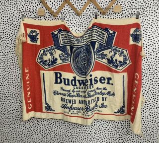 Vintage Budweiser Beer Label 80s Beach Towel