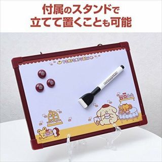 Pompom Purin Whiteboard (red,  black marker,  4 magnets,  1 stand stand) 4