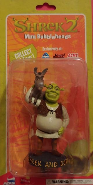 Shrek & Donkey (from Shrek 2) Mini Bobblehead By Dreamworks