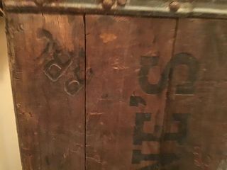 Vintage Ballantines Beer Wooden Crate Box Newark NJ 8