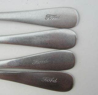 Vintage FORD MOTOR COMPANY Dining Room Stainless Flatware DINNER FORK Silverware 4