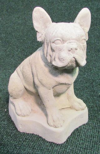 Concrete French Bulldog Statue,  Or Use As A Memorial,  Grave Marker