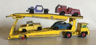 VINTAGE CAR HAULER CARRIER TRANSPORT TRUCK England Lesney Matchbox Tootsie Toys 2