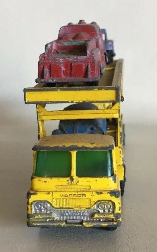 VINTAGE CAR HAULER CARRIER TRANSPORT TRUCK England Lesney Matchbox Tootsie Toys 8