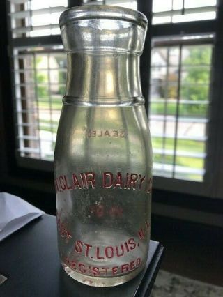 E East St Louis Il Illinois 1/3 Quart Qt Milk Dairy Bottle Slug Plate Tough
