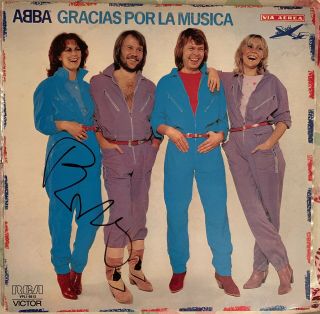 Abba - Gracias Por La Musica Lp - Australian Release - Signed By Bjorn Ulvaeus