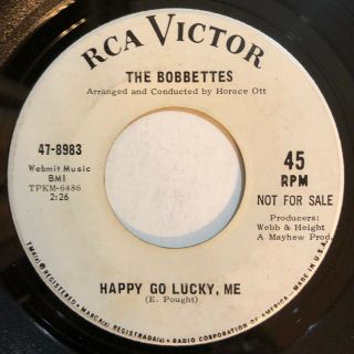 Bobbettes " Happy Go Lucky,  Me " (rca) Rare Northern Soul 45 Listen