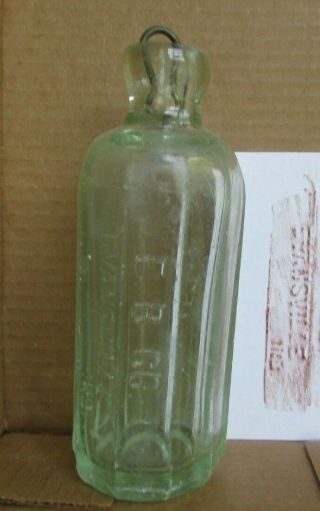 Vintage Indiana Hutchinson Blob Top Bottle - E.  B.  Co - Evansville (12)