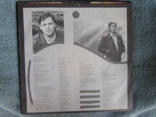 DAVID GILMOUR ABOUT FACE VINYL RECORD Pink Floyd 1984 Lyric Sleeve NM 3