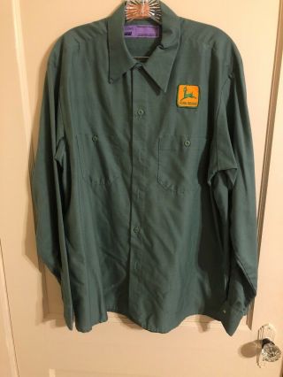 Vintage John Deere Uniform Shirt,  Size Large,  Long