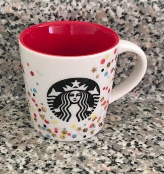 Starbucks Coffee Espresso Mug Cup 2016 Confetti Mermaid Logo 3oz