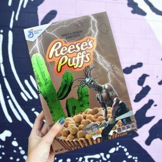 Travis Scott Reeses Puff Cereal.  Pre - Ordering Confirmed Collab,  General Mills.