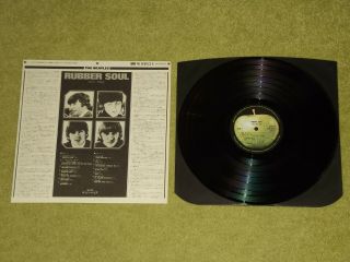 THE BEATLES Rubber Soul - RARE 1976 JAPAN VINYL LP,  OBI (EAS - 80555) 3