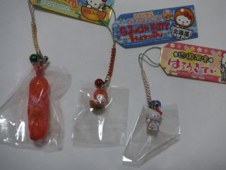 Hello Kitty Japan Mascot Strap Key Chain Charm Netsuke Phone Limited X 3 38